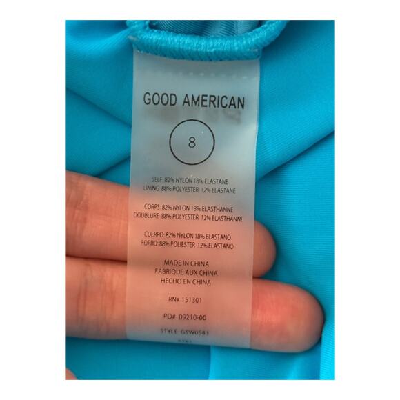 Good American Always sunny one piece swimsuit blue size 8 (5XL) - Picture 5 of 8